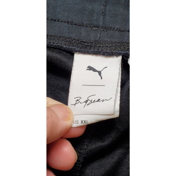Puma Sweatpants Mens Sz XXL Black Big Sean Tapered Leg Jogger Velour Workout C22 - Picture 5 of 9